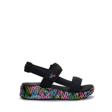 Skechers Uno Lite Girl's Sandal - Black