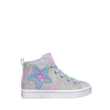 Skechers Twi-Lites 2.0 - Neon Galaxy Girl's Lifestyle Shoes - Silver