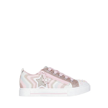 Skechers Twinkle Sparks Girl's Lifestyle Grade School Shoes - Rose