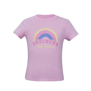 Skechers Girls Toddler Rainbow T-Shirts - Pink Magic