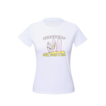 Skechers Girls Toddler Surfer T-Shirt - White