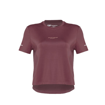 Skechers Women Cropped Sports T-Shirts - Rose Brown