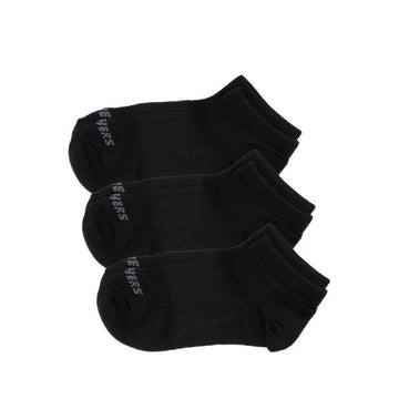 SKECHERS 6PK NON TERRY LOWCUT SOCKS BOYS - BLACK