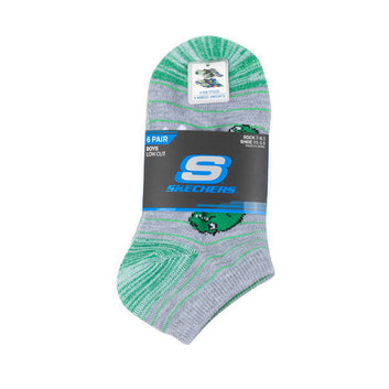 SKECHERS BOYS 6PK NON TR LOW Boys's Socks - GREY MIX