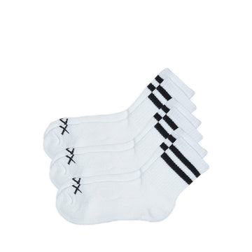 SKECHERS 3PK 1/2 TERRY CREW BOYS - WHITE