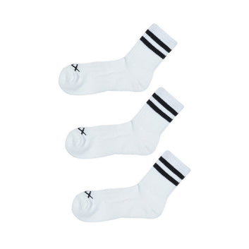 SKECHERS 3PK 1/2 TERRY CREW BOYS - WHITE
