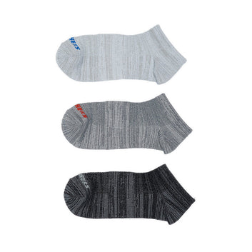 SKECHERS 3PK NON TERRY SUPERSOFT LOW CUT BOYS - GREY MIX