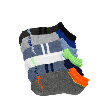 Skechers 6Pk Boys 1/2 Terry Low Cut Socks - Medium Grey