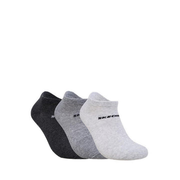 Skechers 3Pk Boys Non Terry Low Cut Socks - Grey / Grey