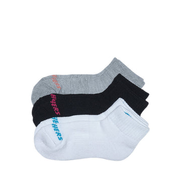 SKECHERS 3PK GIRLS 1/2 TERRY QUARTER CREW GIRLS - MIXED COLOR