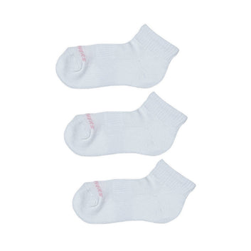 SKECHERS 3PK 1/2 TERRY QTR CREW GIRLS - WHITE