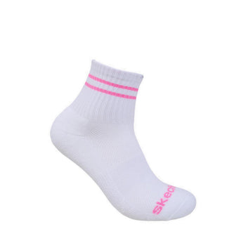 Skechers 3Pk Girls 1/2 Terry High Qtr Crew - White / Bright