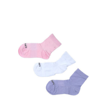 Skechers 3Pk Non Terry Anklet Girls - White Pink