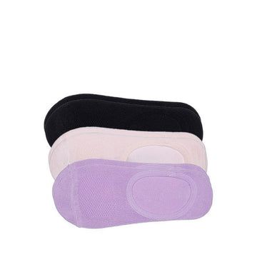 SKECHERS 3PK NON TERRY NO SHOW LINER WOMEN - PURPLE MIX