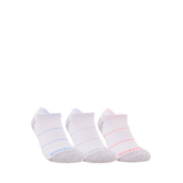 Skechers 3Pk Extended Terry Low Cut Women - White Pastel