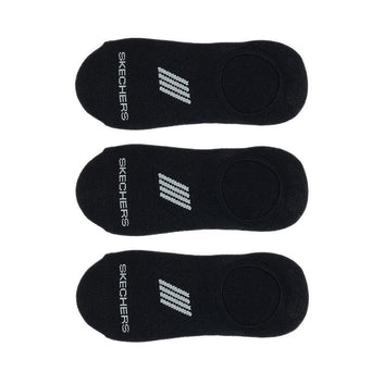 Skechers 3pk Womens Non Terry No Show Women - Black