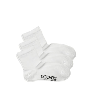 Skechers 3Pk Womens Non Terry Anklet Socks - White
