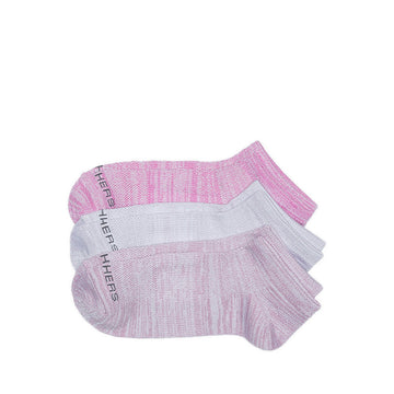 SKECHERS 3PK NON TERRY SUPERSOFT LOW CUT WOMEN - PINK