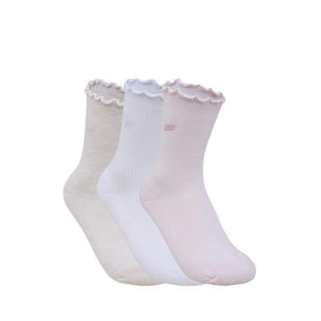 Skechers 3Pk Womens 1/2 Terry Anklet Socks - Light Pastel Pink