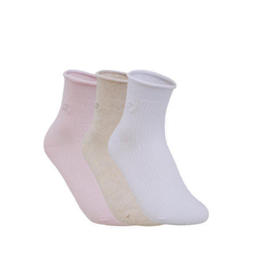 Skechers 3Pk Womens Non Terry Anklet - Pink