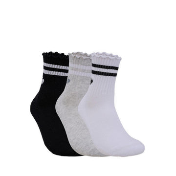 Skechers 3Pk Womens 1/2 Terry Low Crew - Multicolor