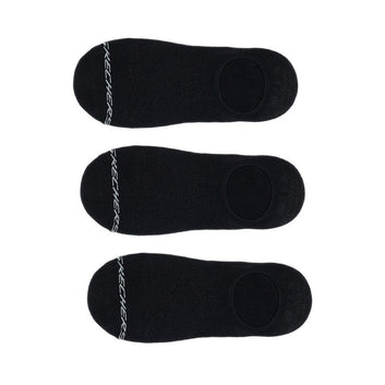 Skechers 3pk Mens Non Terry No Show Men - Black
