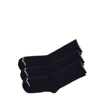 SKECHERS 3PK NON TERRY CREW UNISEX - BLACK