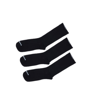 SKECHERS 3PK NON TERRY CREW UNISEX - BLACK