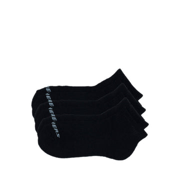 Skechers 3PK 1/2 Terry Qtr Crew Women Socks - Black