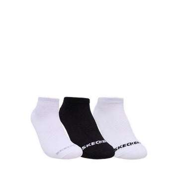 Skechers 3PK Non Terry Low Cut Unisex Socks - Black