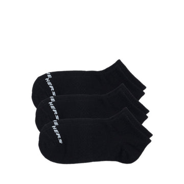 SKECHERS 3PK NON TERRY QUARTER CREW UNISEX - BLACK