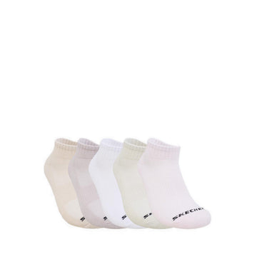 Skechers 5Pk Unisex 1/2 Terry Qtr Crew Socks - Multi