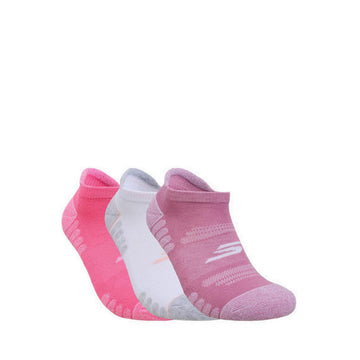 Skechers 3Pk Womens 1/2 Terry Low Cut Socks - Purple / Pink