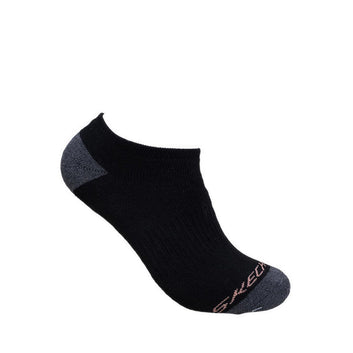 Skechers 3Pk Women Full Terry No Show Socks - Black / White / Grey
