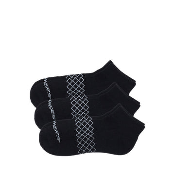 SKECHERS 3PK 1/2 TERRY QTR CREW WOMEN - BLACK