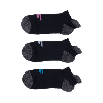 Skechers 3pk Womens 1/2 Terry Low Cut Women - Black
