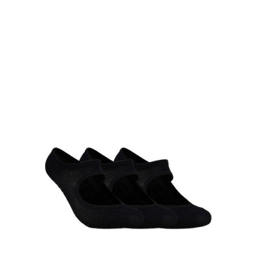 Skechers 3Pk Womens Non Terry Low Cut - Black