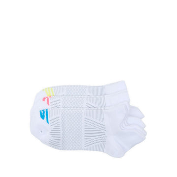 Skechers 3Pk Toe / Heel Terry Low Cut Women - White Blue