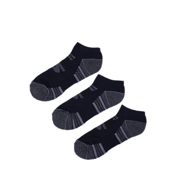 Skechers 3Pk Mens 1/2 Terry Low Cut Socks - Black
