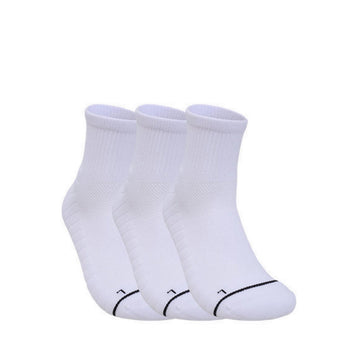 Skechers 3Pk Mens 1/2 Terry Qtr Crew - White Traditional