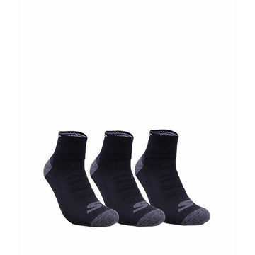 Skechers 3pk Mens 1/2 Terry Qtr Crew Men - Black Combo