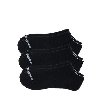 SKECHERS MEN 3PK LOW CUT SOCKS - BLACK
