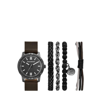 Skechers Beachy Stackable Men's Watch Set - Black