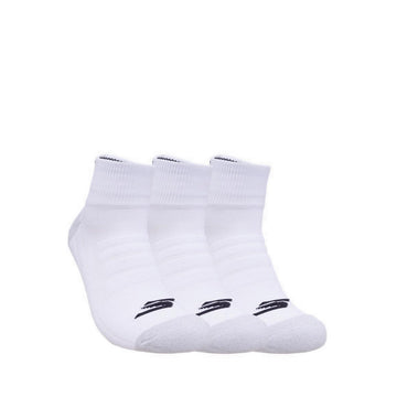 Skechers Golf 3Pk 1/2 Terry Qtr Crew Sock Men's -White