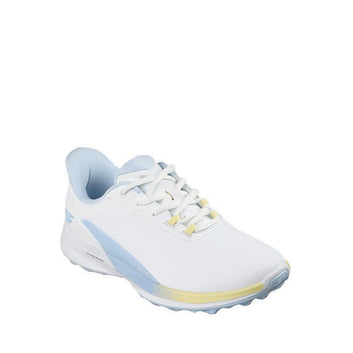 Skechers Golf Pure Si Shoes Women's - White Synthetic /Light Blue/Yellow Trim