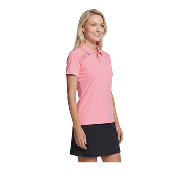 Skechers Golf Short Sleeve Birdie Zip Front Women's Polo - Pink